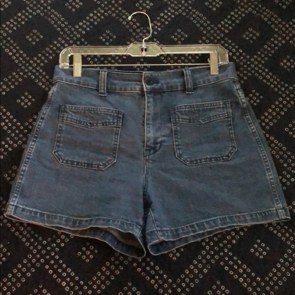 MADEWELL High-Rise Denim Shorts: Patch Pocket